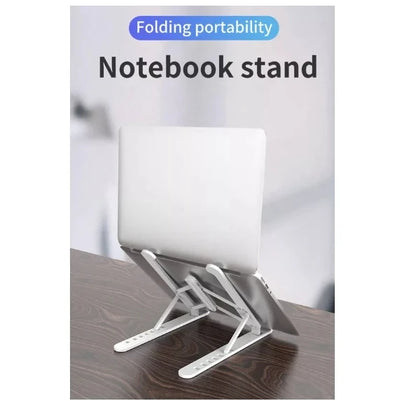 Suporte Notebook Regulável Plástico Resistente Base Ergonômica Premium Ideal Para Mesa Escritório Home Office Acessório Durável