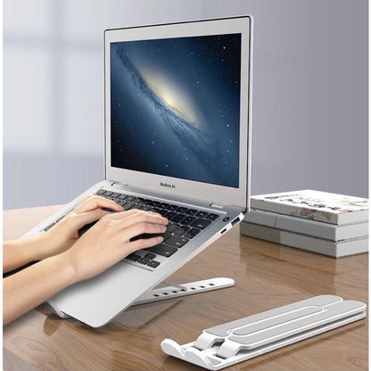 Suporte Notebook Regulável Plástico Resistente Base Ergonômica Premium Ideal Para Mesa Escritório Home Office Acessório Durável